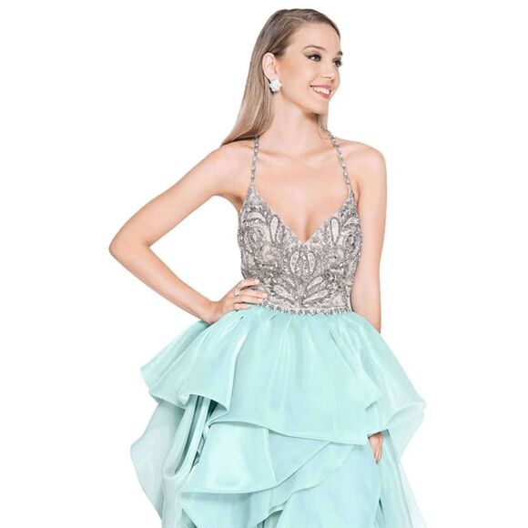 Terani 1811P5782CL Dress SIZE US4 $517 - Picture 2 of 10